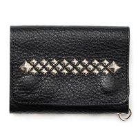 <img class='new_mark_img1' src='https://img.shop-pro.jp/img/new/icons14.gif' style='border:none;display:inline;margin:0px;padding:0px;width:auto;' />CALEE/꡼STUDS LEATHER FLAP HALF WALLETBLACK3ޤϡեå