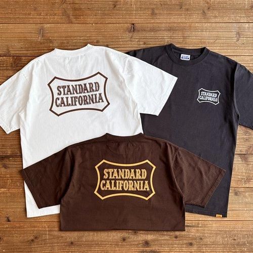 STANDARD CALIFORNIA】SD HEAVYWEIGHT BASIC LOGO T BROWN T