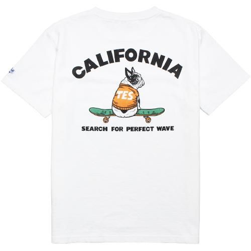 TES エンドレスサマー　プルート　Tシャツ 白　Sサイズ　パイル地 TES BUHI LEAGUE T-SHIRT / Tシャツ（Tシャツ/カットソー）｜The