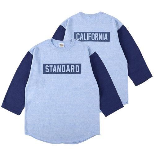 STANDARD CALIFORNIA】SD 88/12 BOX LOGO BASEBALL T BLUE