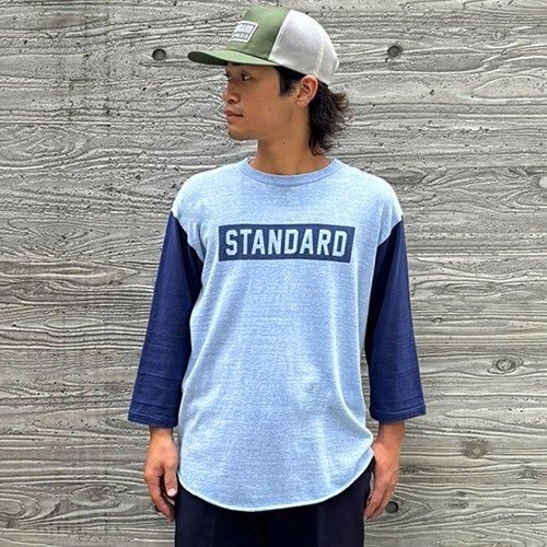 STANDARD CALIFORNIA】SD 88/12 BOX LOGO BASEBALL T BLUE