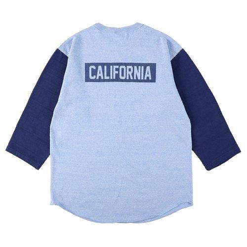 STANDARD CALIFORNIA】SD 88/12 BOX LOGO BASEBALL T BLUE