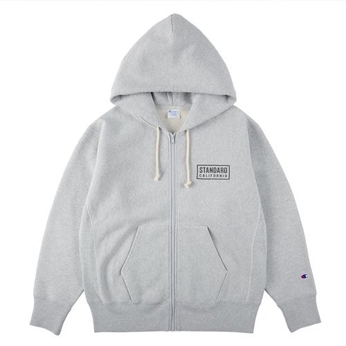 【STANDARD CALIFORNIA】CHAMPION FOR SD EXCLUSIVE ZIP HOOD SWEAT GRAY  スタンダードカリフォルニア - GRAVY'S グレイビーズ オンラインショップ さいたま市中央区与野駅西口５分