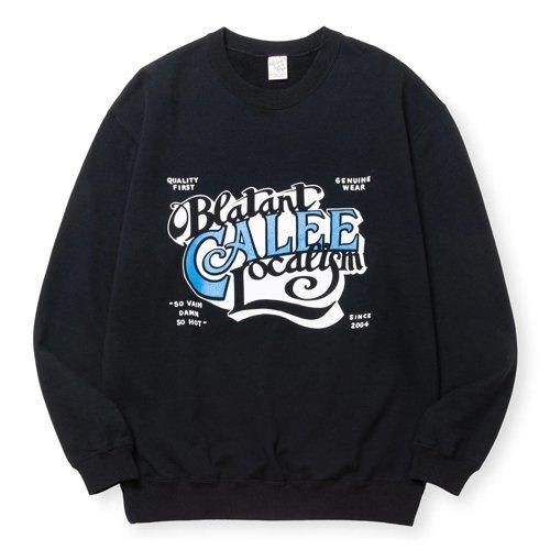 CALEE/キャリー】CAL BL LOGO CREW NECK SW BLACK スウェット CALEE/キャリー】CAL BL LOGO CREW NECK SW BLACK スウェット