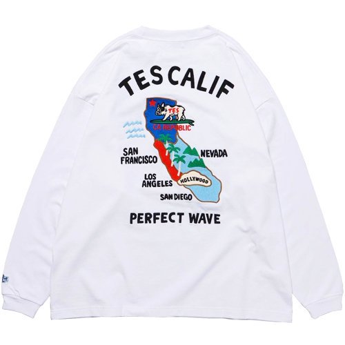 【TES/テス】TES CALIFORNIA EMB LONG SLEEVE BIG TEE　WHITE　ロンＴ　THE ENDLESS  SUMMER/エンドレスサマー - GRAVY’S グレイビーズ オンラインショップ さいたま市中央区与野駅西口５分