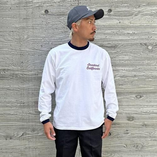 【未使用】STANDARD CALIFORNIA リンガーロンT STANDARD CALIFORNIA】SD US COTTON SCRIPT LOGO RINGER LONG