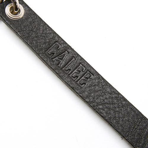 小物 CALEE Round&Pyramid studsleatherkey ラスト1点