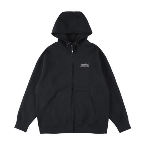 STANDARD CALIFORNIA】SD TECH WARM ZIP HOOD SWEAT BLACK