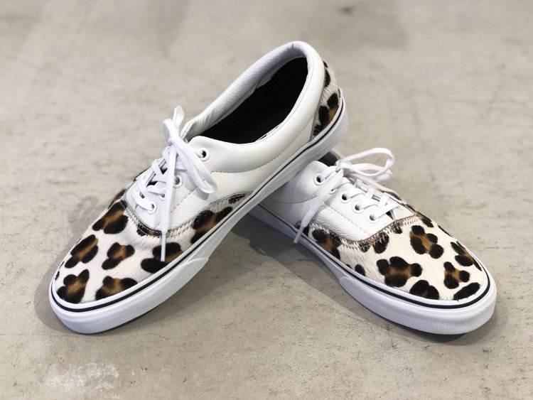 vans calf hair leopard era shoes