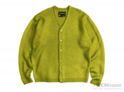 TOWN CRAFT Solid Jacquard 70s Cardigan. - GREEN<img class='new_mark_img2' src='https://img.shop-pro.jp/img/new/icons47.gif' style='border:none;display:inline;margin:0px;padding:0px;width:auto;' />