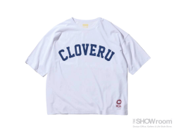 Cloveru Wide College Logo Tee - WHITE<img class='new_mark_img2' src='https://img.shop-pro.jp/img/new/icons47.gif' style='border:none;display:inline;margin:0px;padding:0px;width:auto;' />