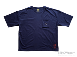 WIDE SWEAT CLOVERU LOGO CREW Washed Navy