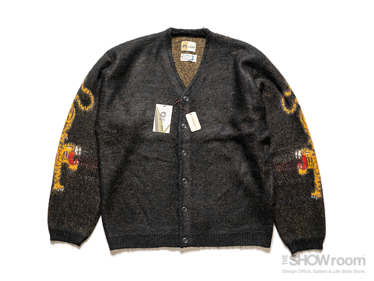 TOWNCRAFT with Cloveru 60s SHAGGY JACQUARD CARDIGAN - BLACK 更新