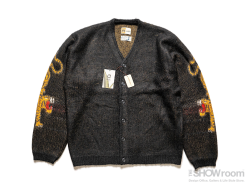 TOWNCRAFT with Cloveru 60s SHAGGY JACQUARD CARDIGAN - BLACK  (LΤ)<img class='new_mark_img2' src='https://img.shop-pro.jp/img/new/icons47.gif' style='border:none;display:inline;margin:0px;padding:0px;width:auto;' />