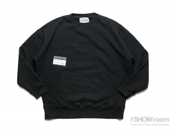 WIDE SWEAT NAME CARD CREW - Washed Black<img class='new_mark_img2' src='https://img.shop-pro.jp/img/new/icons47.gif' style='border:none;display:inline;margin:0px;padding:0px;width:auto;' />