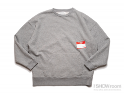 WIDE SWEAT NAME CARD CREW - Washed Gray<img class='new_mark_img2' src='https://img.shop-pro.jp/img/new/icons47.gif' style='border:none;display:inline;margin:0px;padding:0px;width:auto;' />