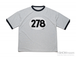 NUMBER 278 Ringer WIDE Tee - GRAY/BLACK.<img class='new_mark_img2' src='https://img.shop-pro.jp/img/new/icons5.gif' style='border:none;display:inline;margin:0px;padding:0px;width:auto;' />