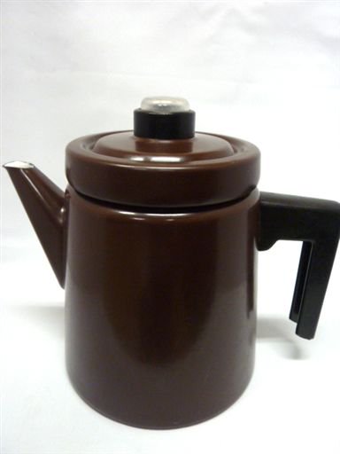 FinelフィネルAntti Nurmesniemi アンティ・ヌルメスニエミデザインの茶色のコーヒーポット(大) - 北欧アンティーク、和