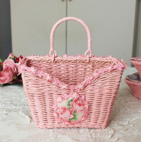 ピンクバスケット 薔薇柄雑貨 薔薇雑貨の通販 Rose Cottage ローズ コテージ ピンクバスケット 薔薇柄雑貨 薔薇雑貨の通販 Rose Cottage ローズ コテージ