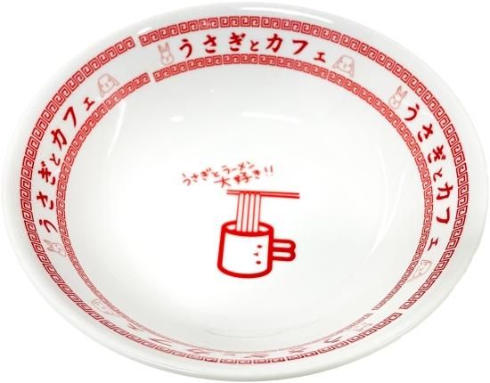 うさぎとCafeオリジナルラーメン丼＆レンゲセット - うさぎ