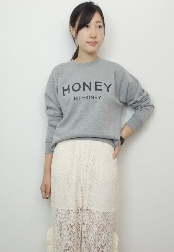 Honey mi Honey (ハニーミーハニー）HONEY×HeartySelect logosweat 【gray】【16A-OG-02b】  スウェット・パーカー sale 22gw - 通販セレクトショップ HeartySelect |