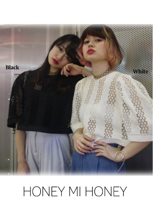 Honey mi Honey (ハニーミーハニー）deformation lace blouse .【17S-TA-36】 シャツ・ブラウス sale  22gw - 通販セレクトショップ HeartySelect |