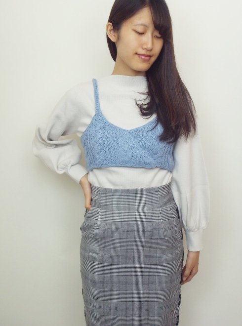 Honey mi Honey (ハニーミーハニー）knit bustier 17秋冬【17A-WV-11】 キャミソール・ベアトップ・ビスチェ  sale 22gw - 通販セレクトショップ HeartySelect |