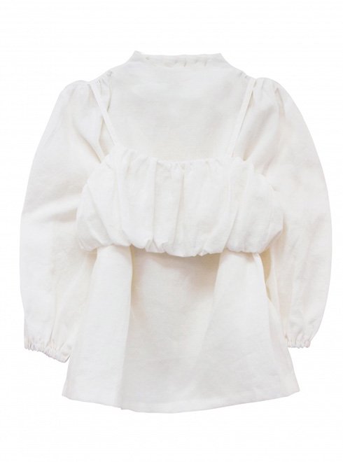 Honey mi Honey (ハニーミーハニー）linen blouse 18春夏【18S-TA-05