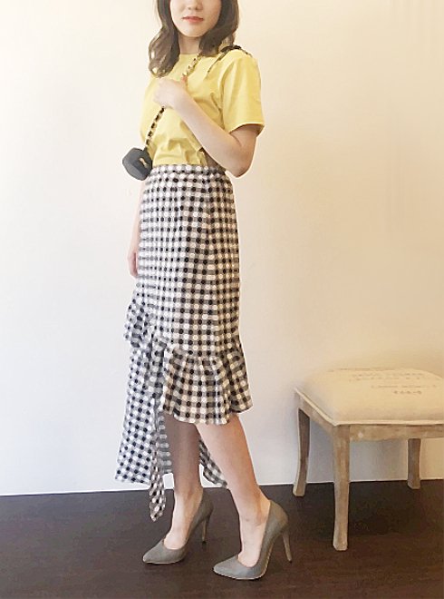 Honey mi Honey (ハニーミーハニー）design ginghamcheck skirt 18春夏.【18S-TA-41】18sspre  フレアスカート sale 22gw - 通販セレクトショップ HeartySelect | 