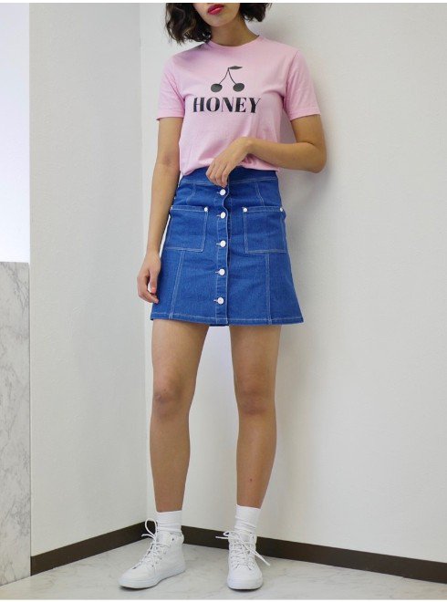 Honey mi Honey (ハニーミーハニー）denim miniskirt 19春夏