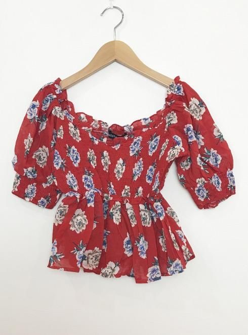 sister jane(シスタージェーン)Blooming Bess Shirring Top 19春夏.【19SJ03TO406】シャツ・ブラウス 19ssfs sale 22gw - 通販セレクトショップ HeartySelect |