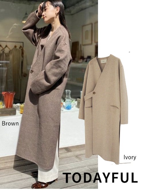 TODAYFUL 38 Reverstitch Wool Coat-