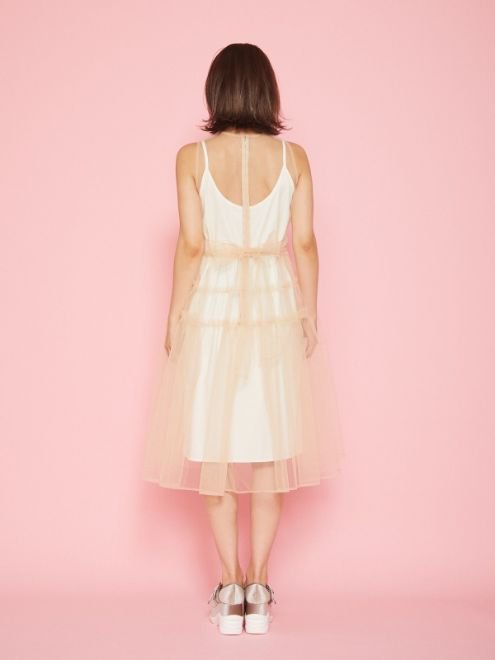 Honey mi Honey (ハニーミーハニー）tulle tiered one-piece 20秋冬【20A-TA-02】フレアワンピース  20fs 22gw - 通販セレクトショップ HeartySelect |