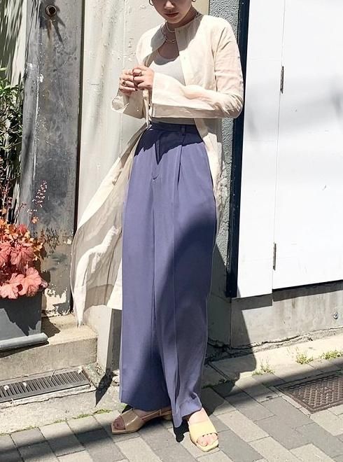 TODAYFUL (トゥデイフル）Georgette Rough Trousers 21春夏.【12110726