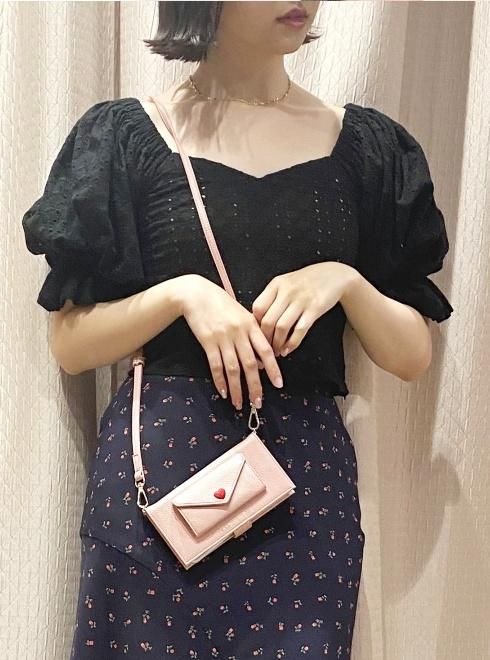 Honey mi Honey / ハニーミーハニー back laceup cotton blouse 21春夏. 21S-TA-59 フレアワンピース AIRLY プレセールレディース 夏セール50%OFF Honey mi Honey (ハニーミーハニー）back laceup cotton blouse