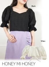 ハニーミーハニー Flower organdie camisole