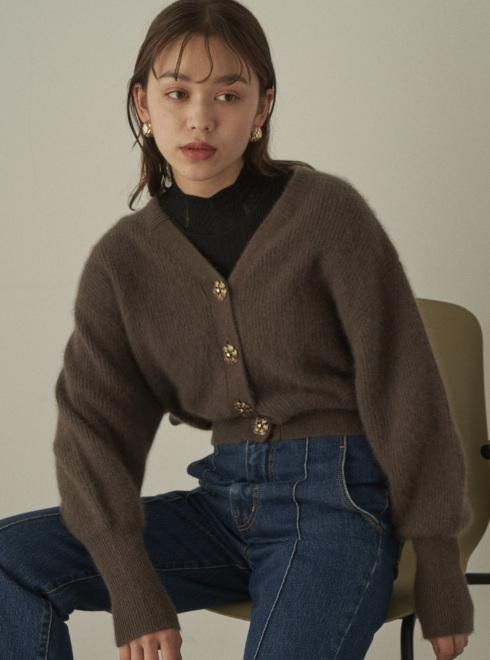LILY BROWN リリーブラウン Lily Brown 3WAYBIG釦ニット