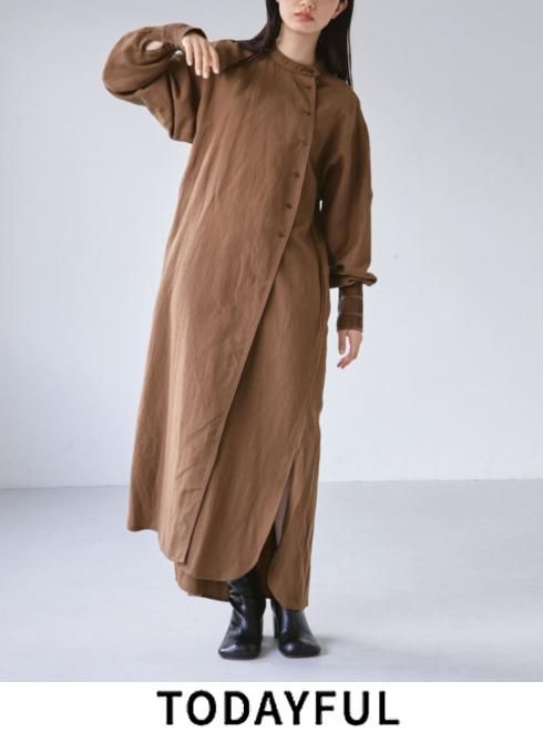 Todayful トゥデイフル Woollinen Asymmetry Dress 21秋冬 予約 マキシワンピース 入荷予定 10月中旬 通販セレクトショップ Heartyselect Todayful Snidel Celford Converse Enasoluna等正規取扱 大阪枚方くずは