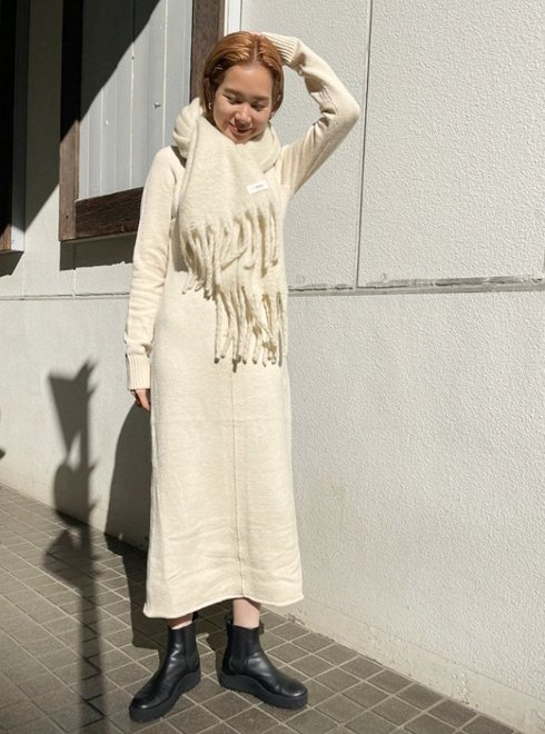 高性能 TODAYFUL Pintuck Pencil Knitdress ブラウン36 - ワンピース