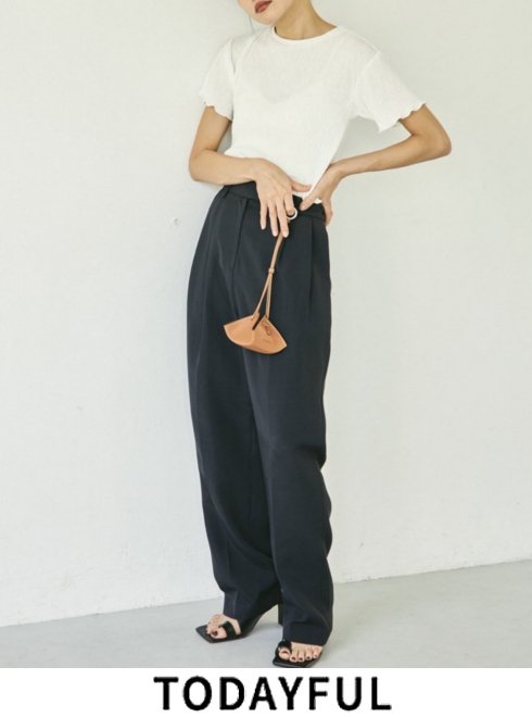 TODAYFUL (トゥデイフル）<br>Oxford Tapered Trousers  22春夏【12210712】パンツ sp22