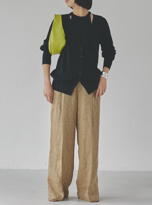 TODAYFUL ☆ Tuck Linen Trousers | labiela.com