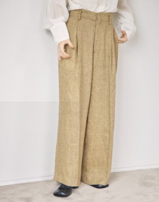 TODAYFUL (トゥデイフル）Tuck Linen Trousers☆ 23春夏【12210707