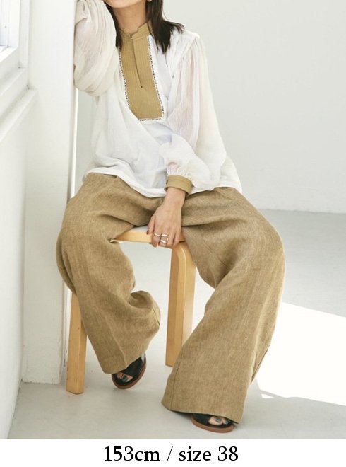 TODAYFUL (トゥデイフル）Tuck Linen Trousers☆ 23春夏【12210707