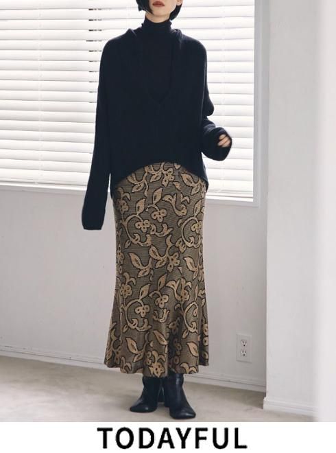 最大5000円OFFクーポン todayful Jacquard Leaf Pencilskirt | labiela.com