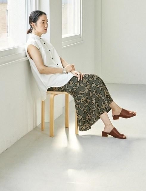 todayful】Jacquard Leaf Pencilskirt-