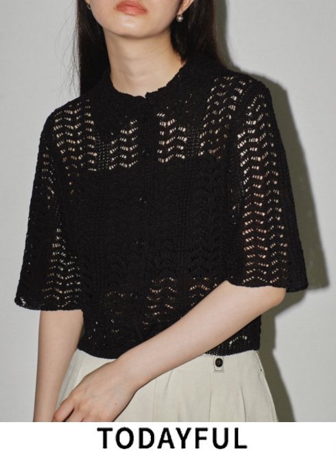 TODAYFUL (トゥデイフル）Lace Knit Shirts ☆ 24春夏 【12210503 ...