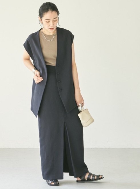 国内発送】 Todayful Twill Slit Skirt 36 ブラック