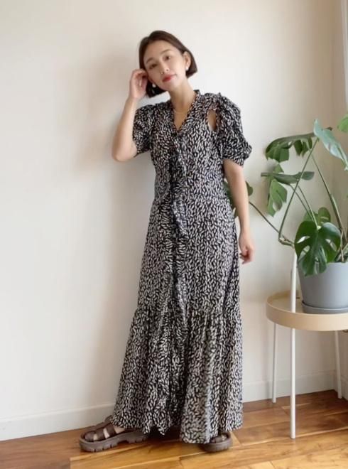 snidel （スナイデル）フリルワンピース 22春夏【SWFO221151】マキシワンピース sp22 - 通販セレクトショップ  HeartySelect | TODAYFUL.snidel.CELFORD.converse.Enasoluna等正規取扱 大阪枚方くずは