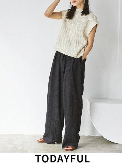 TODAYFUL Georgette Rough Trousers サン38 | academiadevendasmb.com.br