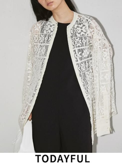 TODAYFUL (トゥデイフル)Block Lace Shirts ☆ 22春夏.【12220419